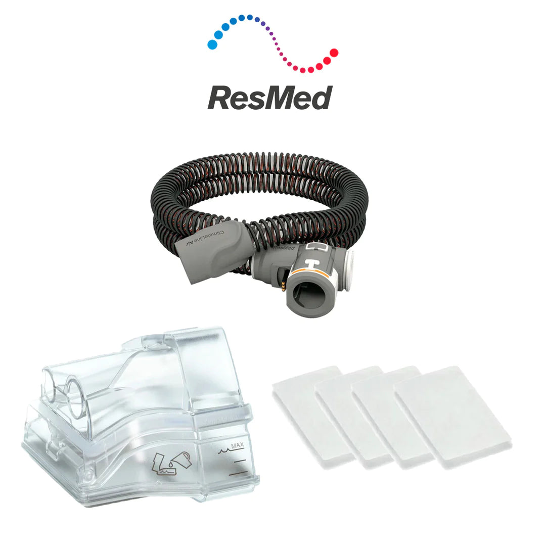 Kit de remplazo para CPAP/APAP S10 Resmed (incluye cotenedor de agua, circuito térmico o simple , 4 filtro de aire)
