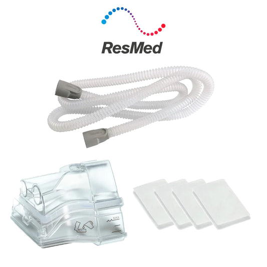 Kit de remplazo para CPAP/APAP S10 Resmed (incluye cotenedor de agua, circuito térmico o simple , 4 filtro de aire)